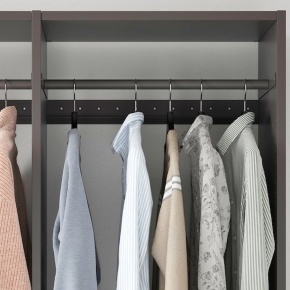 IKEA AURDAL Clothes Rail (2 pack) 22 1/4" Dark Gray 104.609.49 - Picture 2 of 2